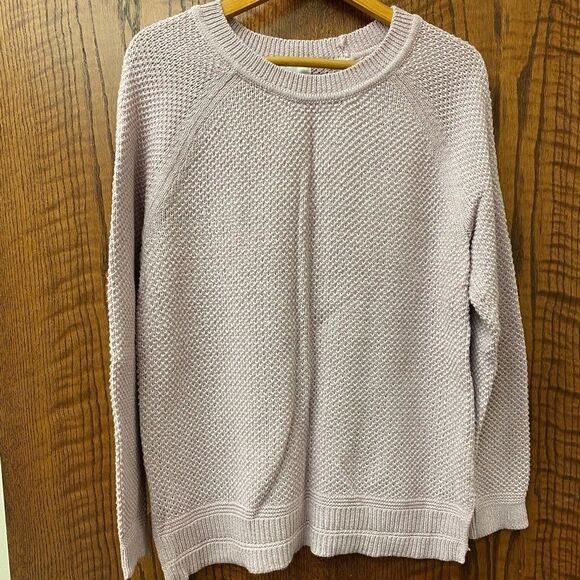 OLD navy open‎ knit soft pink raglan sweater - Picture 6 of 6